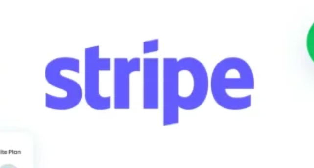 Stripe logo displayed in bold purple letters on a white background